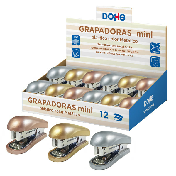 Expositor Grapadoras Mini Metálico (3 colores)