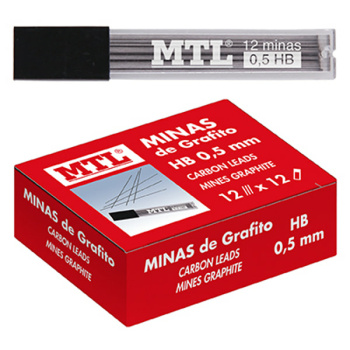 Tubo 12 Minas de Grafito 0,5 mm