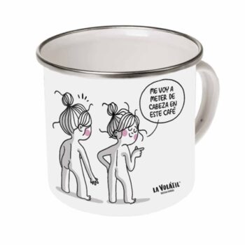 Taza Acero Esmaltado de Cabeza