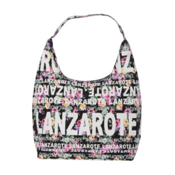 Bolso Góndola Flowers Lanzarote Negro/Blanco/Multi.