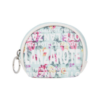 Monedero Redondo Flores Lanzarote Verde/Blanco/Multi.
