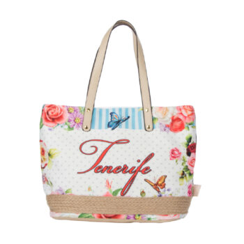 Bolso Normal Vintage Flowers Tenerife Blanco