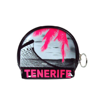 Monedero Redondo Vistas Tenerife Negro/Gris/Fucsia