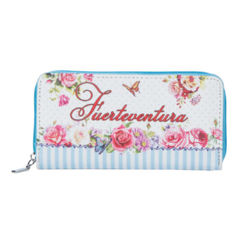Billetero Vintage Flowers Fuerteventura Blanco
