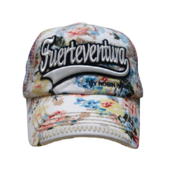Gorra Flowers Mesh Fuerteventura Blanco