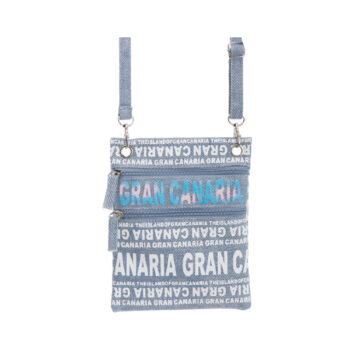 Bolso Pasaporte Gran Canaria Azul/Blanco/Rosa
