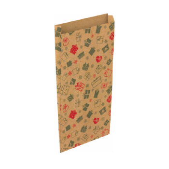 Pack 25 Sobres Decorados Regalos Kraft Tamaño "M" 20+6x35 cm