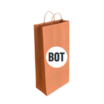 Bolsa Kraft Tamaño "Botella" 18+8x39 cm