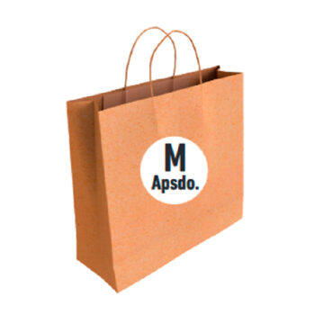 Bolsa Kraft Tamaño "M Apaisada" 34+12x31 cm