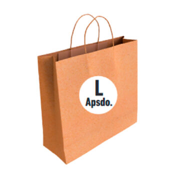 Bolsa Kraft Tamaño "L Apaisada" 42+14x35 cm