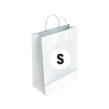 Bolsa Celulosa Blanca Tamaño "S" 24+10x32 cm