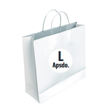 Bolsa Celulosa Blanca Tamaño "L Apaisada" 42+14x35 cm