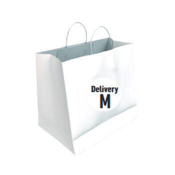 Bolsa Celulosa Blanca Tamaño "M Delivery" 31+15x29 cm