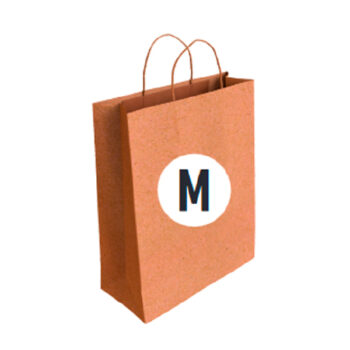 Bolsa Kraft Tamaño "M" 27+12x37 cm