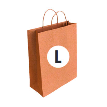 Bolsa Kraft Tamaño "L" 32+14x40 cm