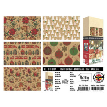 Rollos Kraft Navidad 70 x 200 cm