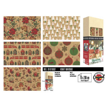 Rollos Kraft Navidad 70 x 200 cm