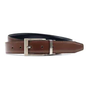 Cinturón Piel Reversible Hombre Modelo RPIEL/30 Negro - M. Claro