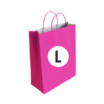 Bolsa Celulosa Color Fucsia Tamaño "L" 32+14x40 cm