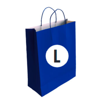 Bolsa Celulosa Color Azul Tamaño "L" 32+14x40 cm
