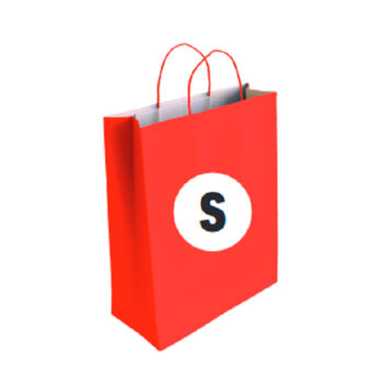Bolsa Celulosa Color Rojo Tamaño "S" 24+10×32 cm