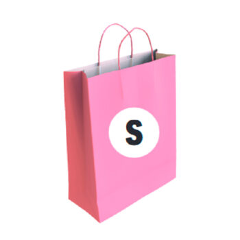 Bolsa Celulosa Color Rosa Tamaño "S" 24+10×32 cm