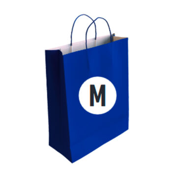 Bolsa Celulosa Color Azul Tamaño "M" 27+12x37 cm