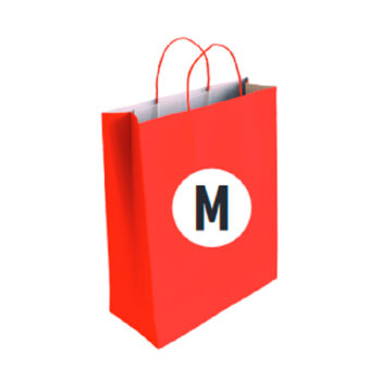Bolsa Celulosa Color Rojo Tamaño "M" 27+12x37 cm