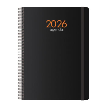 Agenda Syncro Espiral Color Negro