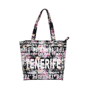 Bolso 25 x 25 Flowers Tenerife Negro/Multicolor