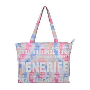 Bolso 38 x 30 Flowers Tenerife Rosa/Azul/Naranja/Blanco