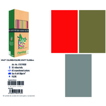 Rollos Kraft Colores 70 x 200 cm