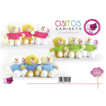 Peluche Osito Con Camiseta 23 cm