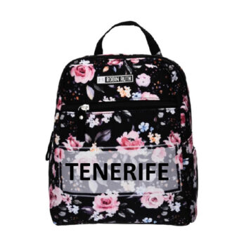 Mochila Pequeña Flowers Tenerife Negra