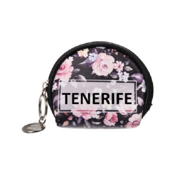 Monedero Redondo Flowers Tenerife Negro