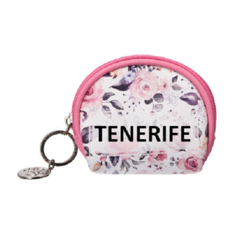 Monedero Redondo Flowers Tenerife Rosa