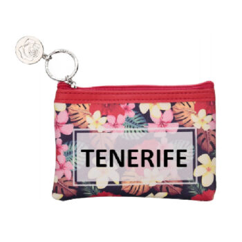 Monedero Rectangular Flowers Tenerife Rojo