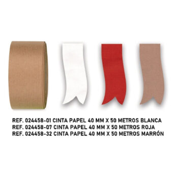 Cinta Papel 40 MM x 50 M Color Blanca