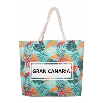 Bolso Playa Flowers Gran Canaria Verde
