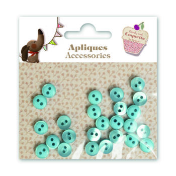 Apliques Accesorios Botón Azul
