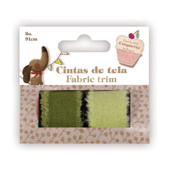 Set 2 Cintas de Tela Color Verde