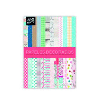 Papeles Decorados 24 Hojas 200 GR