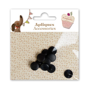 Apliques Accesorios Botones Negros