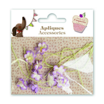 Apliques Accesorios Flores Lilas