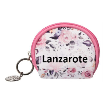 Monedero Redondo Flowers Lanzarote Rosa