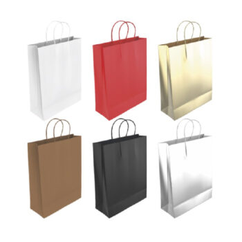 Caja Surtido 24 Bolsas Papel Unicolor Tamaño «L» 32+14x40 cm