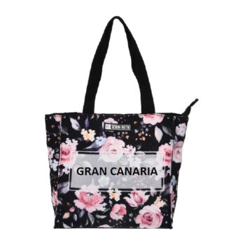 Bolso 25 x 25 Flowers Gran Canaria Negro