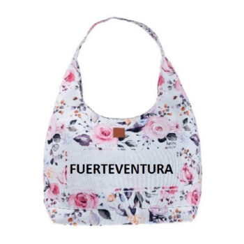 Bolso Góndola Flowers Fuerteventura Blanco