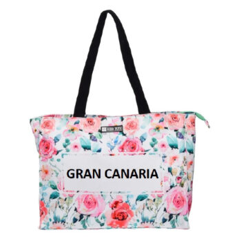 Bolso 38 x 30 Flowers Gran Canaria Verde