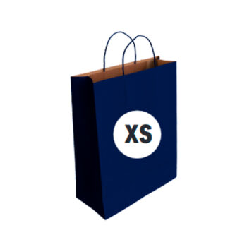 Bolsa Kraft Color Azul Tamaño "XS" 18+8x24 cm